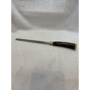 Sharpening Steel Rod vintage knife‎ Honing faux wood/bone 12" with 7" steel